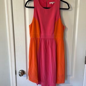 Annie griffin pink and orange silk dress 2‎